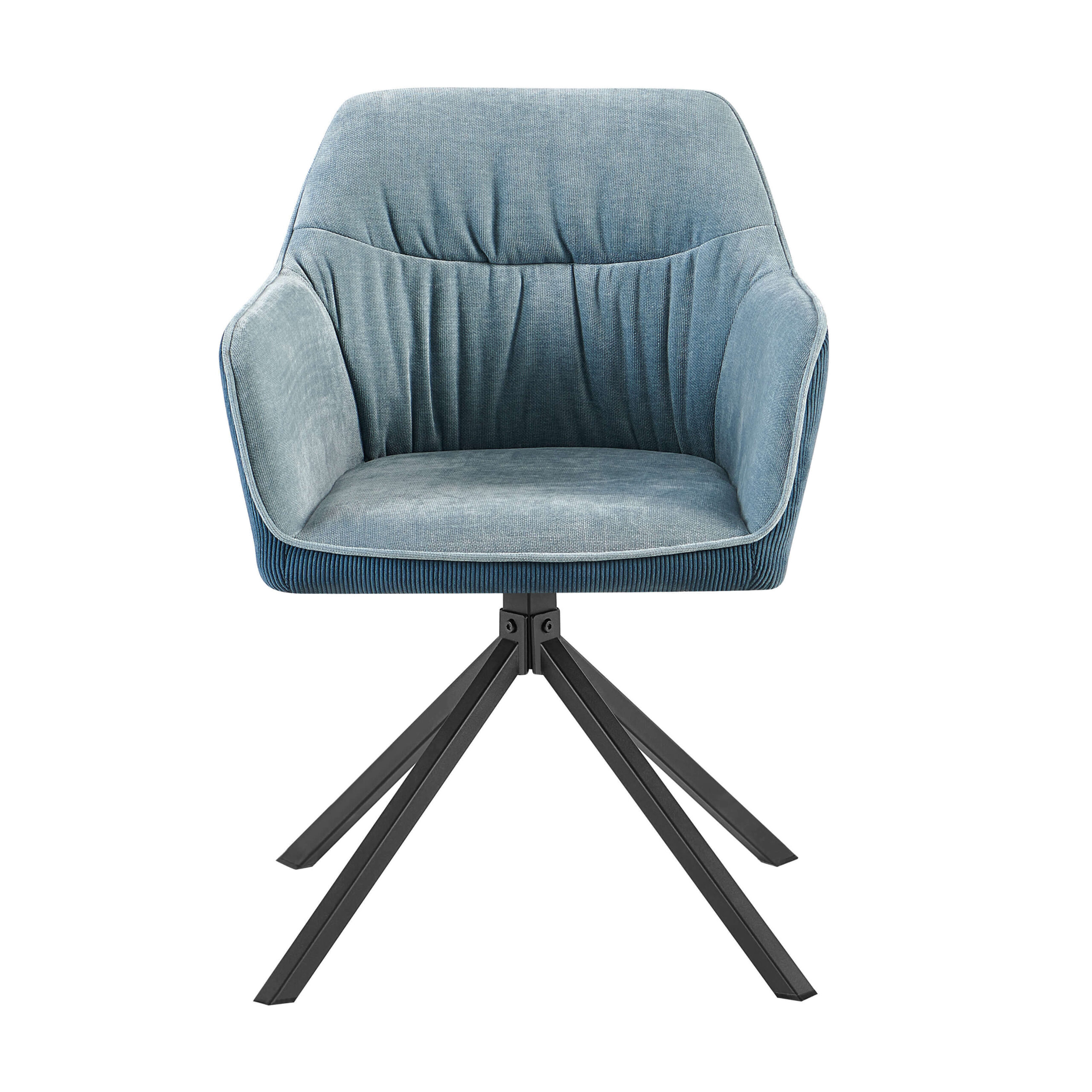 Scaun Rotativ Patti, Stofa, Albastru - imagine 2