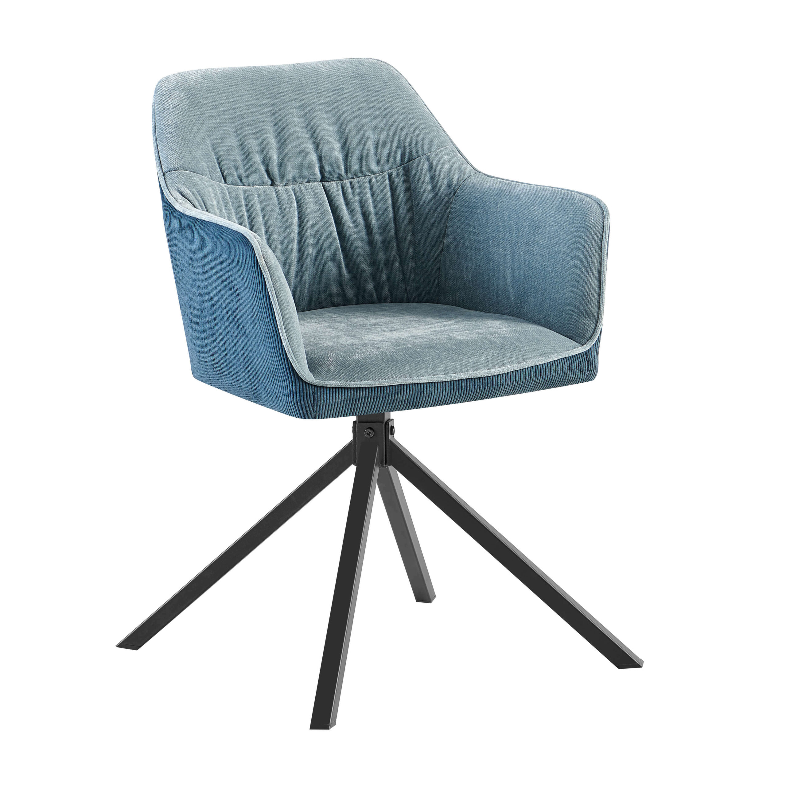 Scaun Rotativ Patti, Stofa, Albastru