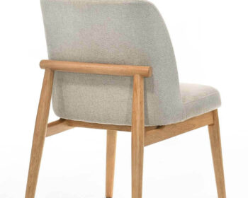 Scaun Zazen, Lemn/Stofa - Natur/Beige