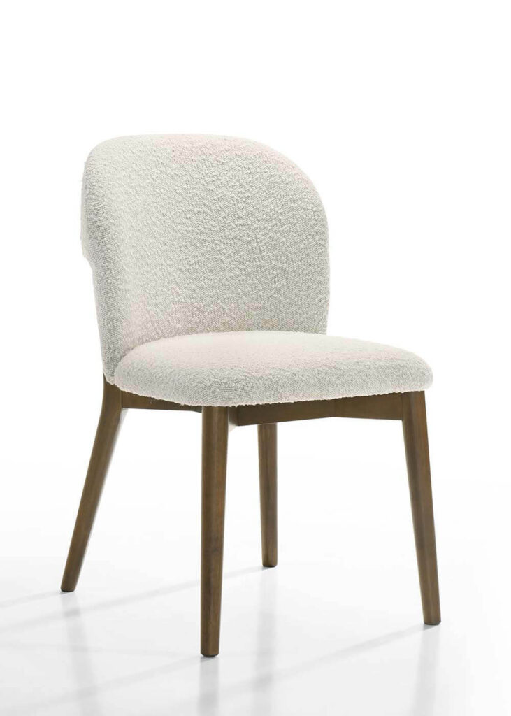 Scaun Cattelan, Lemn/Stofa - Nuc/Beige