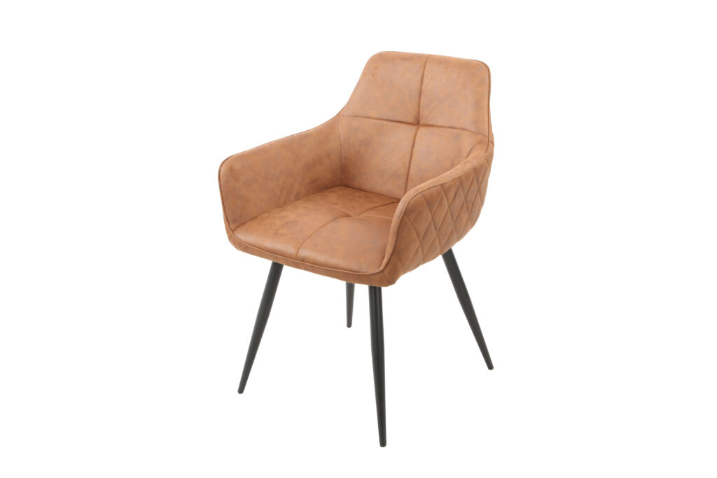 Scaun Utah, Metal/Microfibra, Cognac