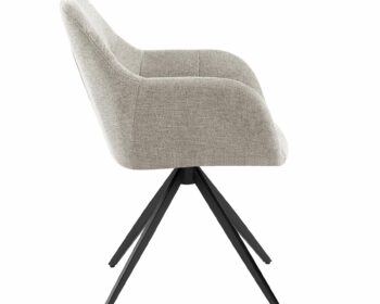 Scaun Mesola, Metal/Stofa, Beige