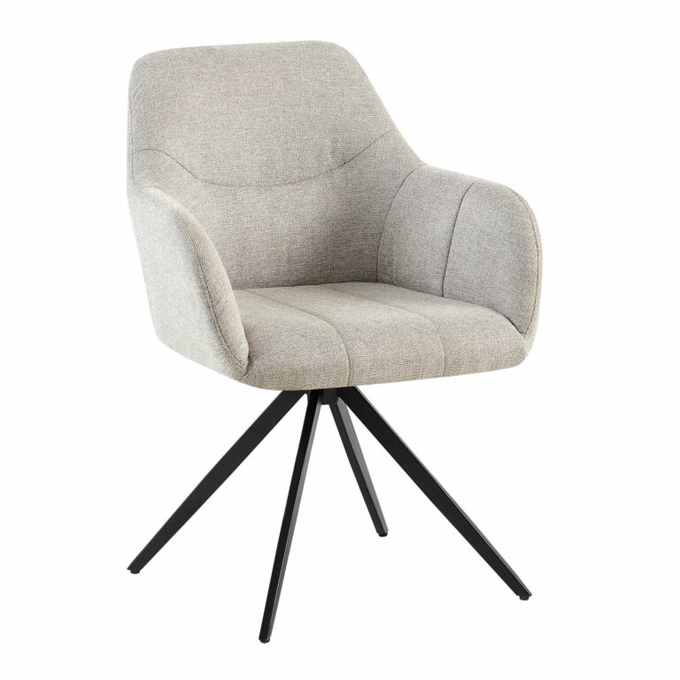Scaun Mesola, Metal/Stofa, Beige