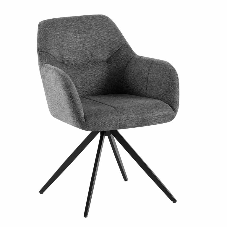 Scaun Mesola, Metal/Stofa, Gri