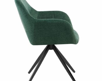 Scaun Mesola, Metal/Stofa, Verde