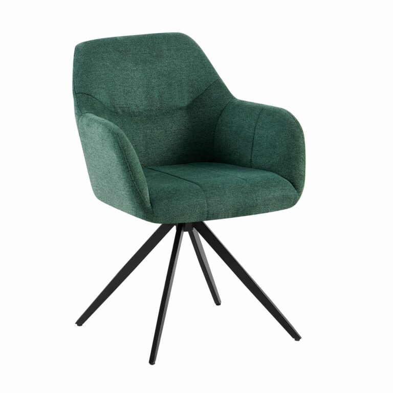 Scaun Mesola, Metal/Stofa, Verde