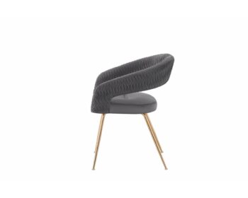 Scaun Seul, 58x57x77 cm, Catifea Gri Inchis