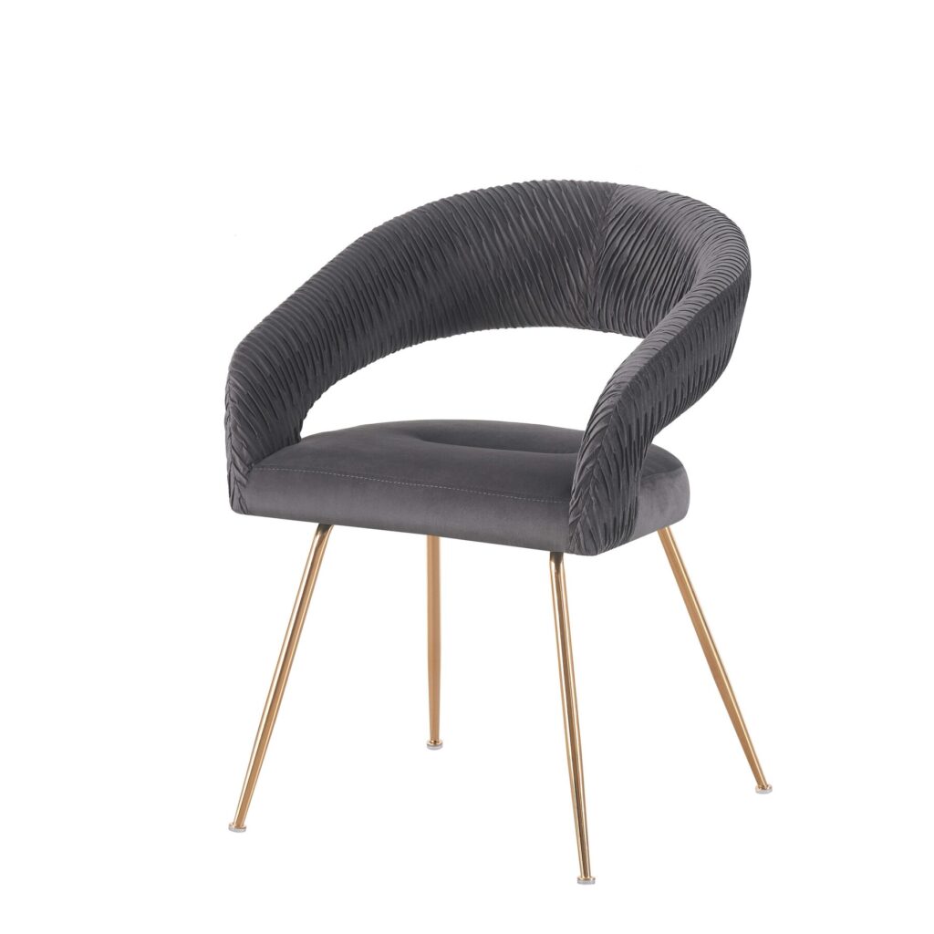 Scaun Seul, 58x57x77 cm, Catifea Gri Inchis