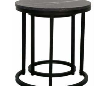 Set Masute Cafea Nestin Negru/Negru Marmura