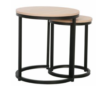 Set Masute Cafea Nestin Negru/Stejar Natur
